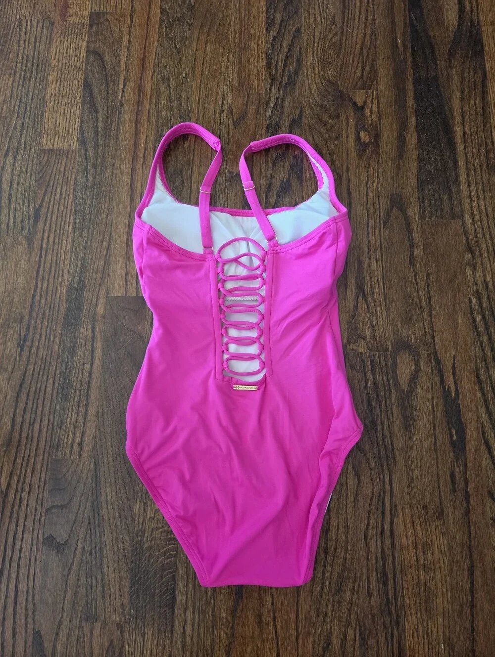 Michael Kors Hot Pink Scoop One-Piece Swimsuit